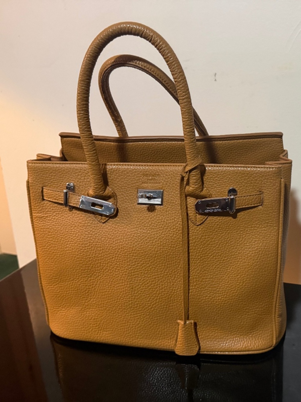 Tan leather bag
